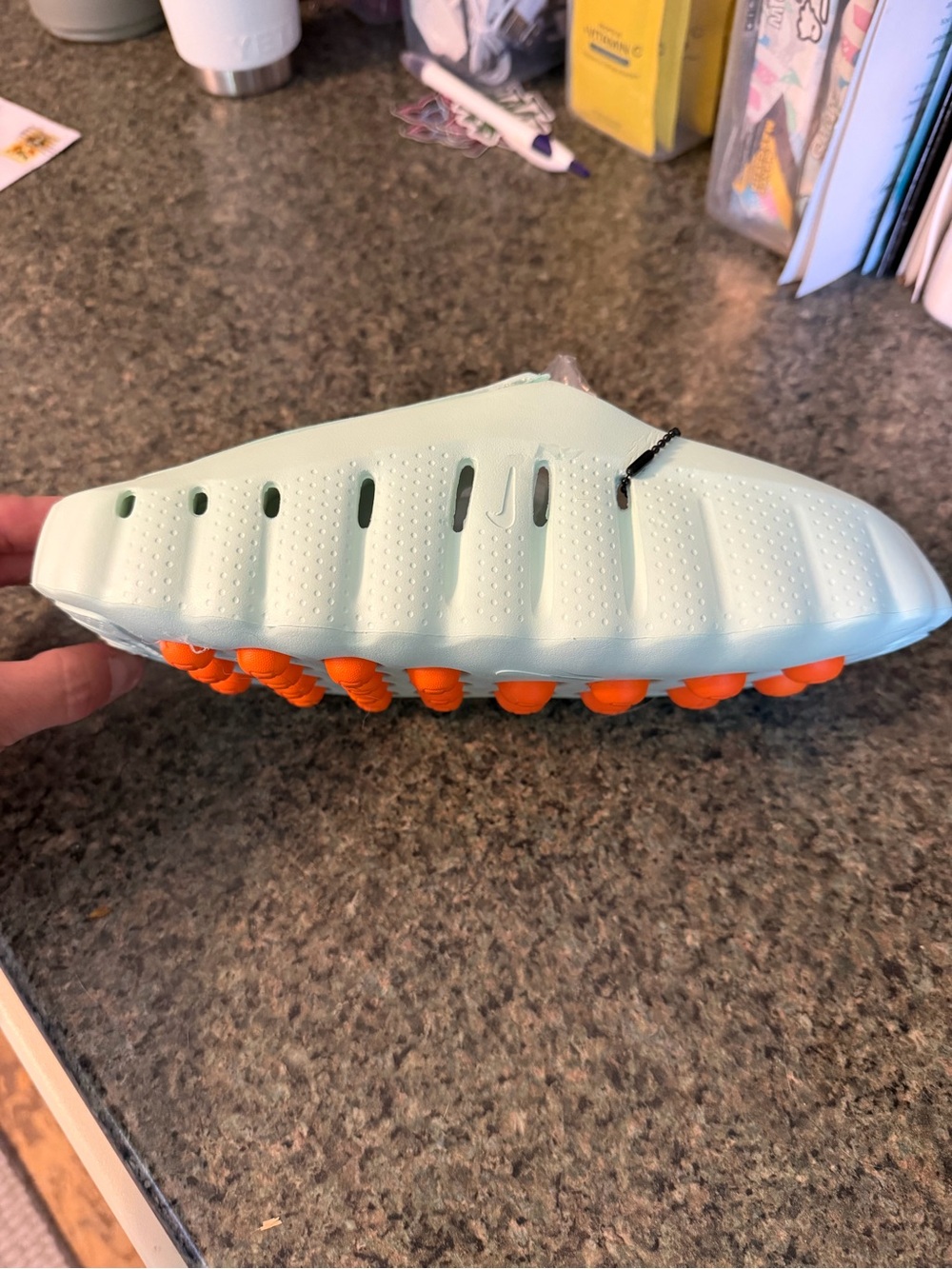 Nike Mind Slides in Barely Green - Picture 3 of 16